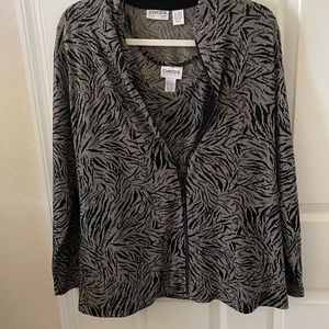 Chicos Travelers 2 pc top/ jacket set
